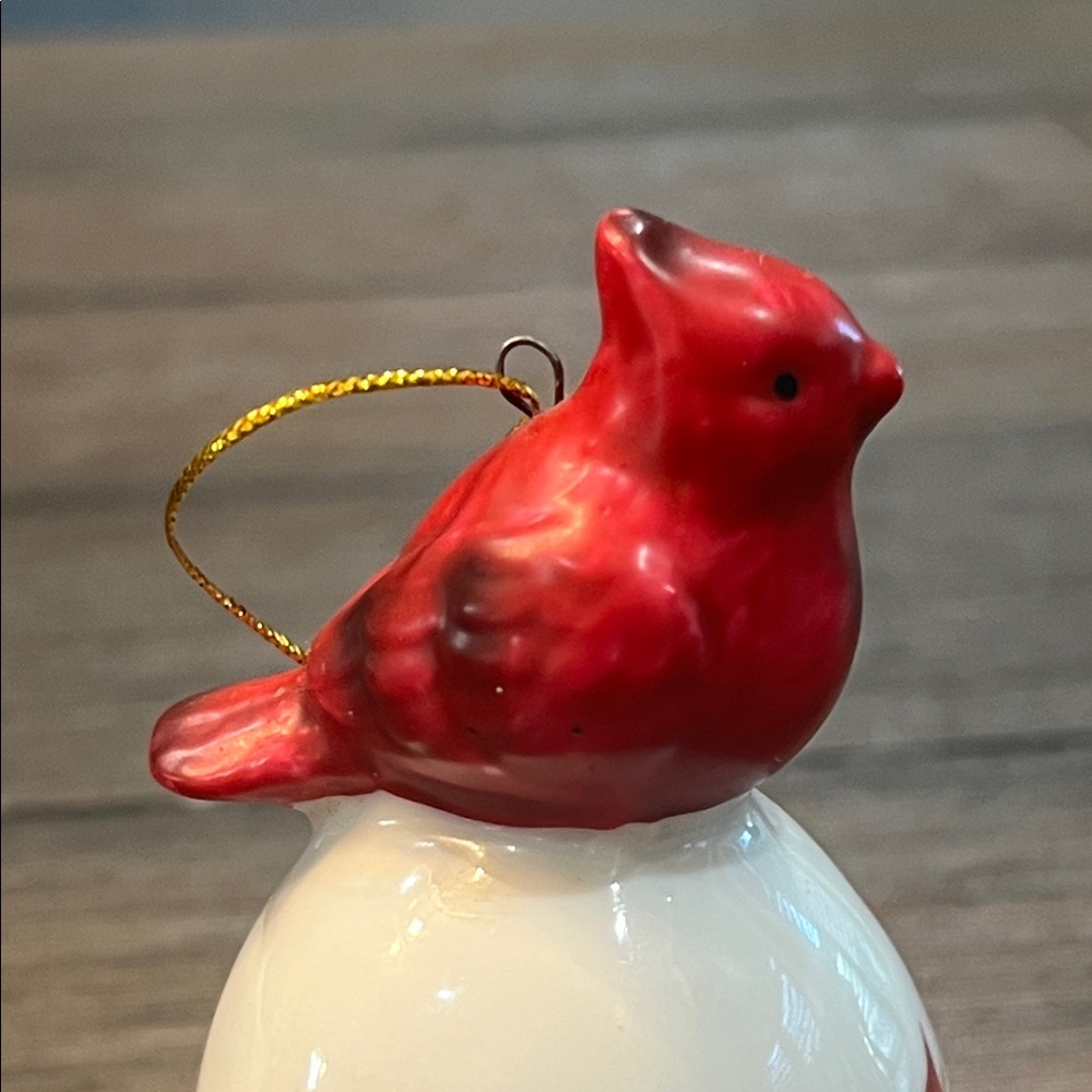 Festive Red Cardinal Holiday Ornament/Bell - Picture 8 of 16
